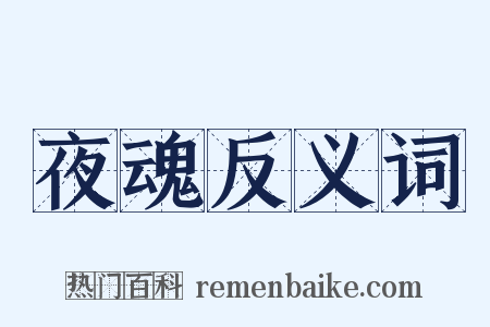 夜魂反义词是什么意思的图片